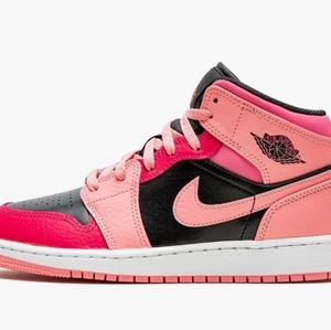 AIR JORDAN 1 MID GS 'CORAL CHALK'